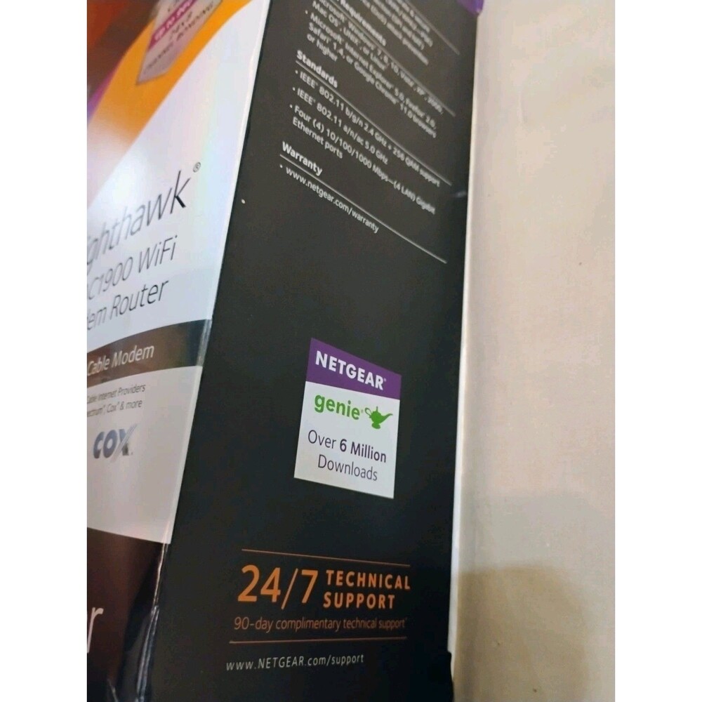 NETGEAR Nighthawk AC1900 WiFi Cable Modem Router C6900 - Picture 7 of 7